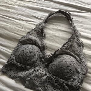 aerie grey halter bralette